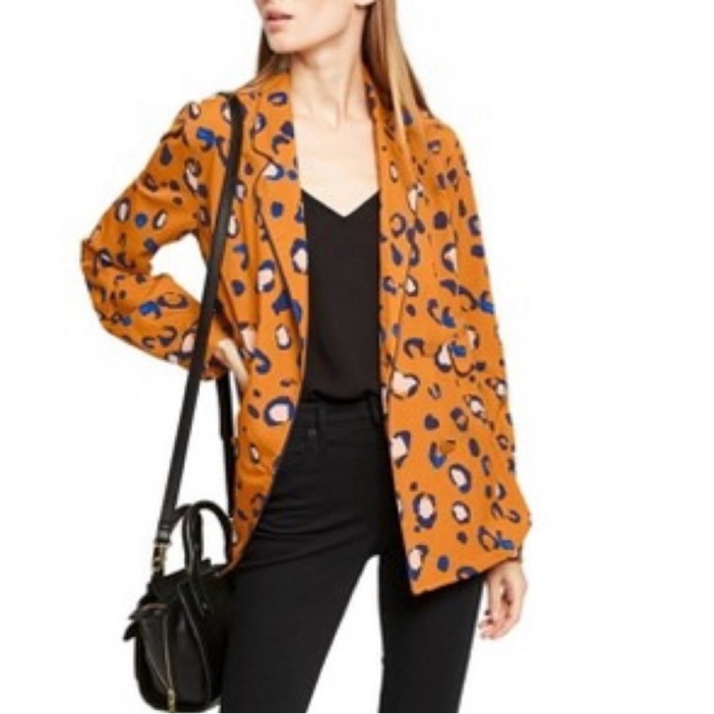 3.1 Phillip Lim x Target Cheetah Gold & Navy Blazer Small